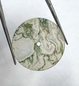 Natural Moss agate White Flat Cut Watch Dial 28.5 mm Round 0.60mm Thickness One-Sided Polished <b>Face</b> (<b>Gems</b> & Stones) - Product Image 4