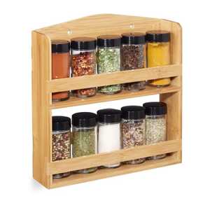 A Frame 3 Tier Bamboo <b>Spice</b> <b>Rack</b> Organizer Foldable <b>Kitchen</b> Countertop Tiered Seasoning Jar Display Storage Holder Shelf - Product Image 4