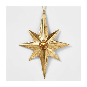 Ornements de Noël en métal plaqué or et argent, écologiques, durables, tailles personnalisables, collection de décorations festives haut de gamme - Product Image 1