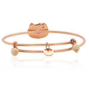 Pulseras de Cadena de Oro de 18k Certificadas por SGL para Niños, Brazaletes Religiosos Personalizados para Niños, Diamantes CZ Brillantes Redondos, Fabricante al por Mayor - Product Image 3