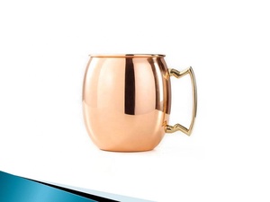 Ventes chaudes, gobelet à mule en acier inoxydable 304 de 16 oz, design moderne, point martelé, verre en cuivre, 500 ml, gobelets en métal pour Moscow Mule - Product Image 4