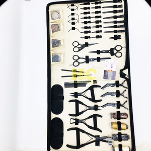 Kit de pinces professionnelles pour extensions de cheveux - Acier inoxydable de qualité chirurgicale, fonction micro-perles confortable, ciseaux inclus - Product Image 1