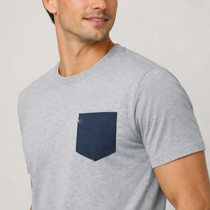 Camisetas Modernas de Corte Regular para Hombre, Tejido 100% Algodón, Secado Rápido y Ligero, Elegantes para un Estilo de Vida Activo - Product Image 4
