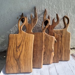 Tablas de Cortar Rectangulares de Madera con Asa, Ecológicas, Aptas para Lavavajillas, 0.4 cm de Grosor, Juego de Accesorios de Cocina - Product Image 2
