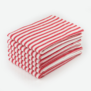 Checkered Cotton Kitchen <b>Towels</b> Rectangle Woven Machine Wash <b>Red</b> Green White Pattern - Product Image 4