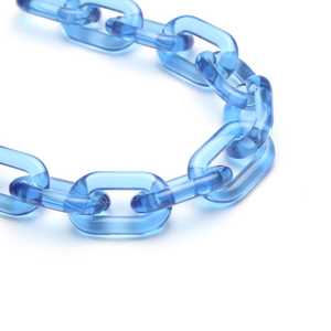 Collier long et massif en résine, style moderne, maillons grands, mélange de couleurs, fait main, punk, ajouré, pour anniversaire, chaîne murale, décoration intérieure - Product Image 5