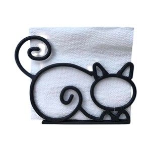 Porta Servilletas de Hierro con Acabado en Polvo Negro Mate en Forma de Piña de Diseño Minimalista para Decoración del Hogar y de la Cocina. - Product Image 5