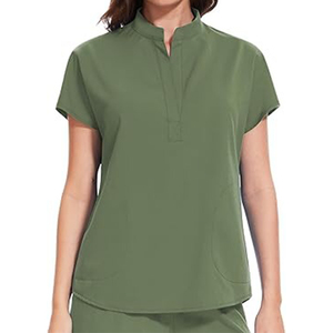Custom Logo Hot Selling Stretch Nursing Scrub <b>Tops</b> Stylish Custom Made Hot Selling New Arrival Women Scrub <b>Tops</b> for Adult - Product Image 5