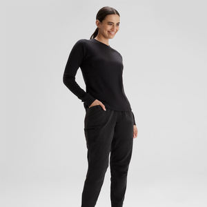 Camiseta de Manga Larga de Algodón 100% para Mujer, Estilo Casual, con Logotipo Personalizado, Ropa Urbana, Verano, OEM - Product Image 5