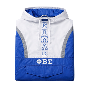 Veste coupe-vent à demi-zip Phi Beta Sigma GOMAB, vêtements de fraternité grecque avec un design léger, confort et style athlétique - Product Image 6