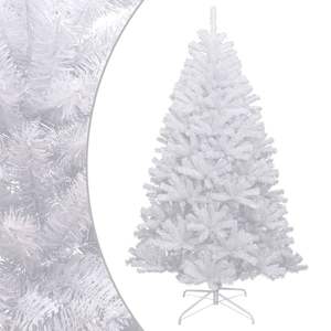 Arbre de Noël artificiel moyen blanc en PVC et métal avec charnières - Product Image 1