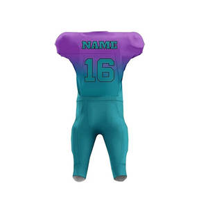 Custom Retro Style Printed American Football Uniform Stretchable Fabric V-Neck Gradient Color Sports Jerseys With Fast Shipping - Product Image 6