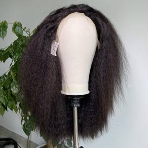 Meilleur prix de gros perruques de cheveux humains crépus droits de qualité supérieure extensions de cheveux vietnamiens perruques avant de lacet pour les femmes - Product Image 3