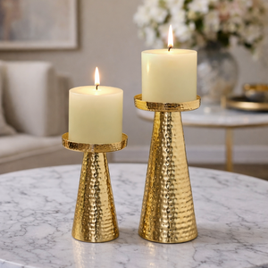 Porte-bougie en aluminium de haute qualité, finition dorée, pour la décoration de la maison, Noël, Pâques, fait main, écologique, en gros - Product Image 2