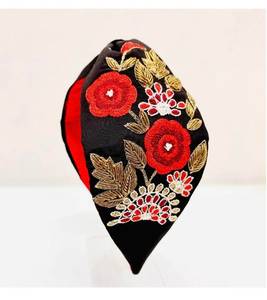 ที่คาดผมลายกระเบื้องไพ่นกกระจอกแบบลำลองทันสมัยสำหรับผู้หญิง ประดับด้วยลูกปัดแก้วปักมือแบบกำหนดเอง - Product Image 1