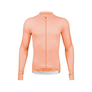 Maillot de cyclisme bleu marine et rouille à manches longues pour hommes et femmes, vêtements de performance - Product Image 6