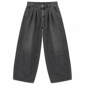 Jean Indigo Foncé Classique Coupe Droite en Denim Cinq Poches Style Décontracté Streetwear Tendance Vente en Gros Fournisseur OEM Personnalisé - Product Image 6