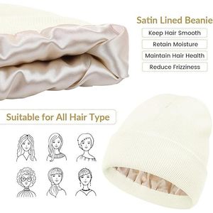 หมวกบีนนี่เด็กบุผ้าซาตินสีขาวจากจิลานีแฮนดิคราฟท์ - Product Image 1