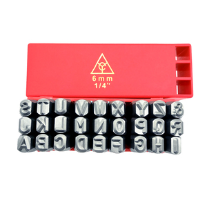 6mm 1/4 inch Steel Letter <b>Punch</b> <b>Set</b> A-Z 27pcs Cr-V 6150 HRC 58-62 Part Marking Heavy Duty OEM/ODM Taiwan - Product Image 2