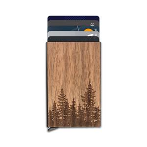 Porte-cartes de visite en bois, organiseur de bureau |   Support pour cartes en bois massif |   Porte-cartes de visite de bureau - Product Image 1