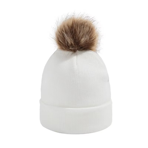 Comfortable Winter Beanie Cap Ribbed Knit Design Soft Stretch Fabric Casual Outdoor <b>Head</b> <b>Cover</b> Accessory - Product Image 2