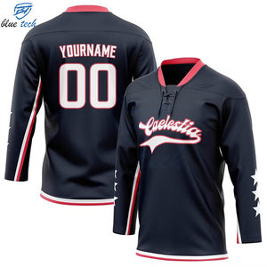 Custom Logo Ice Hockey Jersey Sublimation Printed Team Hockey Shirt Breathable Sportswear for Training and Competition - Product Image 4