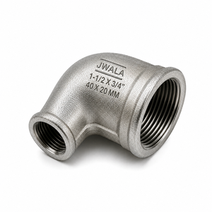 Codo Reductor de Acero Inoxidable de Alta Resistencia 40x20mm, Adaptador Roscado de 1-1/2 a 3/4 Pulgadas para Tuberías de Procesos Químicos y Montaje de Plomería - Product Image 1