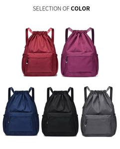 New Customized Colors <b>Simple</b> Fashion Outdoor <b>Backpack</b> Drawstring Pocket Slip-On Closure Lightweight Water-Resistant Eco-Friendly - Product Image 2