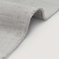 Tapis de sol décoratif de luxe gris argenté, moelleux et doux, en viscose tissée à la main, style minimaliste, pour salon et chambre à coucher