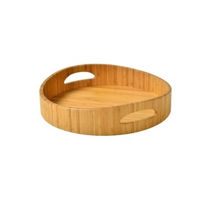 Heavy Duty Wooden Serving Tray Premium Natural Solid Wood Breakfast Tray For <b>Home</b> Kitchen Hotel Restaurant And Daily Use - Product Image 2