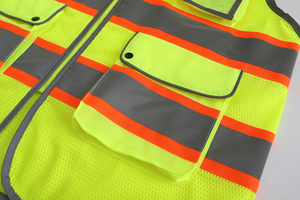 Gilet de travail réfléchissant, vêtements de travail de sécurité, haute visibilité, respirant, léger, confortable, durable, gilet de sécurité réfléchissant - Product Image 4