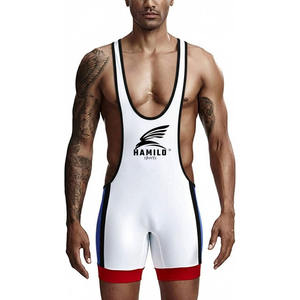 ชุดซิงเกิลเล็ตสำหรับกีฬามวยปล้ำยอดนิยม ดีไซน์เองได้ ยูนิเซ็กซ์ ผลิตจากวัสดุที่ยั่งยืน ราคาโรงงานถูก คุณภาพสูงจาก Hamilo Sports - Product Image 1