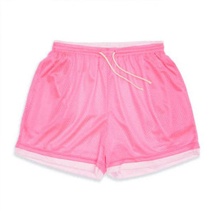 Pantalones Cortos de Baloncesto de Malla Rosa para Hombre, de Secado Rápido, Transpirables, con Cordón Ajustable, para Entrenamiento Atlético, Gimnasio, con Logotipo Personalizado - Product Image 6