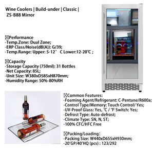 Cave à <span class=keywords><strong>vin</strong></span> électrique encastrable Josoo 33 bouteilles, réfrigérateur à <span class=keywords><strong>vin</strong></span> à zone de température unique pour usage domestique - Product Image 3