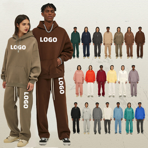 Nuevo Conjunto Deportivo Unisex de 2 Piezas: Sudadera con Capucha de Manga Larga y Pantalones Jogger, Sudadera Oversize Bordada con Estampado Puff Personalizado - Product Image 3