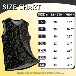 Débardeur noir pour homme imprimé par sublimation, motif néon cocktail, imprimé intégral, style tropical - Product Image 6
