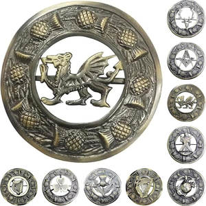 Broche Escocés Antiguo con Diseño de Libélula Gallega para Traje Kilt, Decoración Tradicional Escocesa, Personalizado OEM ODM - Product Image 1