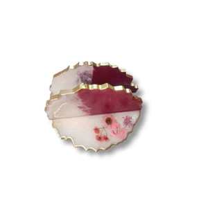 Portarrollos de resina epoxi con diseño floral, decorativo para mesa de café y té. - Product Image 3