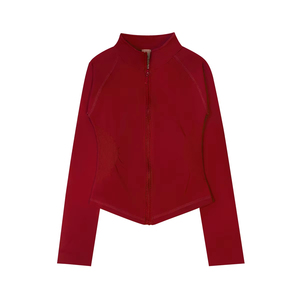 Camiseta informal moderna de manga larga con cremallera, fabricada directamente en fábrica, camisa de manga larga con cremallera para mujer, camiseta de manga larga con cremallera - Product Image 1
