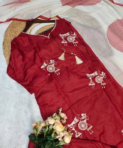 ชุดเสื้อผ้าปักลายเรยอน RICH LOOK พร้อมผ้าคลุมไหล่ สไตล์ลำลองหรูหรา ราคาขายส่ง เสื้อผ้าชาติพันธุ์ GAJARI - Product Image 3