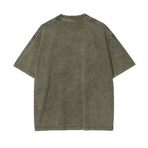 Camiseta Personalizada para Hombre, Estampada, Lavada al Ácido, de Algodón, Manga Corta, Holgada, Cómoda, Personalizada, OEM, Venta al Por Mayor, Ropa Urbana - Product Image 2