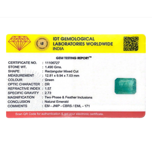 Loose 7.45 Carat Zambian Emerald Emerald Cut & Cushion Cut Gemstone for Fine Jewelry - Product Image 4