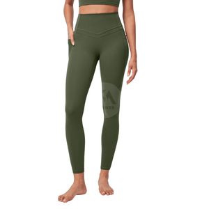 Pantalones de Yoga Azul Claro, Sólidos, de Cintura Alta, Control de Abdomen, Elásticos en Cuatro Direcciones, Transpirables, de Secado Rápido, Leggings Deportivos para Mujer, para Gimnasio y Entrenamiento - Product Image 2