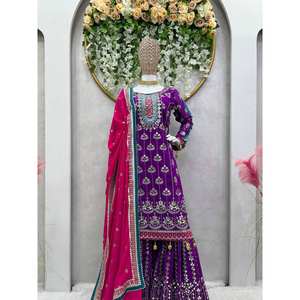 Ensemble de costume de taille XL violet RTC avec fil et séquence pour un look élégant - Product Image 4