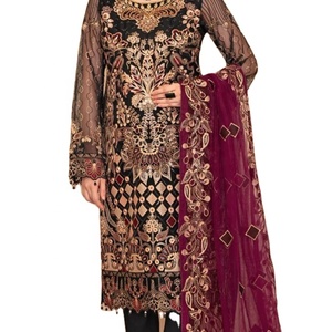 ชุดเดรสผ้าชีฟองปักลายสำหรับผู้ใหญ่จากปากีสถานและอินเดียชุดงานแต่งงานในฤดูร้อนขายดี2022 - Product Image 1