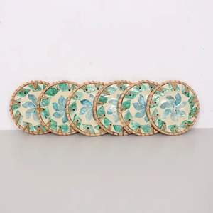 Handwoven Rattan <b>Coasters</b> Heat Resistant - Modern Style Natural Fiber <b>Drink</b> <b>Coasters</b> for Table Decor Luxury <b>Coasters</b> Set - Product Image 4