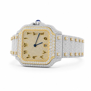 Montre de luxe pour femme avec cadran rectangulaire en diamant, bracelet en acier inoxydable et mouvement à quartz analogique - Product Image 4