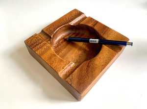 Cenicero Cuadrado de Madera sin Humo con 4 Ranuras, Portátil y Clásico para Hogar, Hotel y Auto - Regalo - Product Image 5