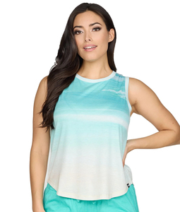 OEM Best Selling Womens Light Blue Sleeveless Sports Tank <b>Top</b> Quick Dry Breathable Polyester <b>Mesh</b> Ladies Tank For Daily Wear - Product Image 1