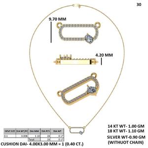 สร้อยคอจี้เพชรที่ทำจากแล็บทองคำสำหรับผู้หญิงเครื่องประดับชั้นดีคอลเลกชันสไตล์หรูหราคลาสสิกโซลิแทร์ - Product Image 5